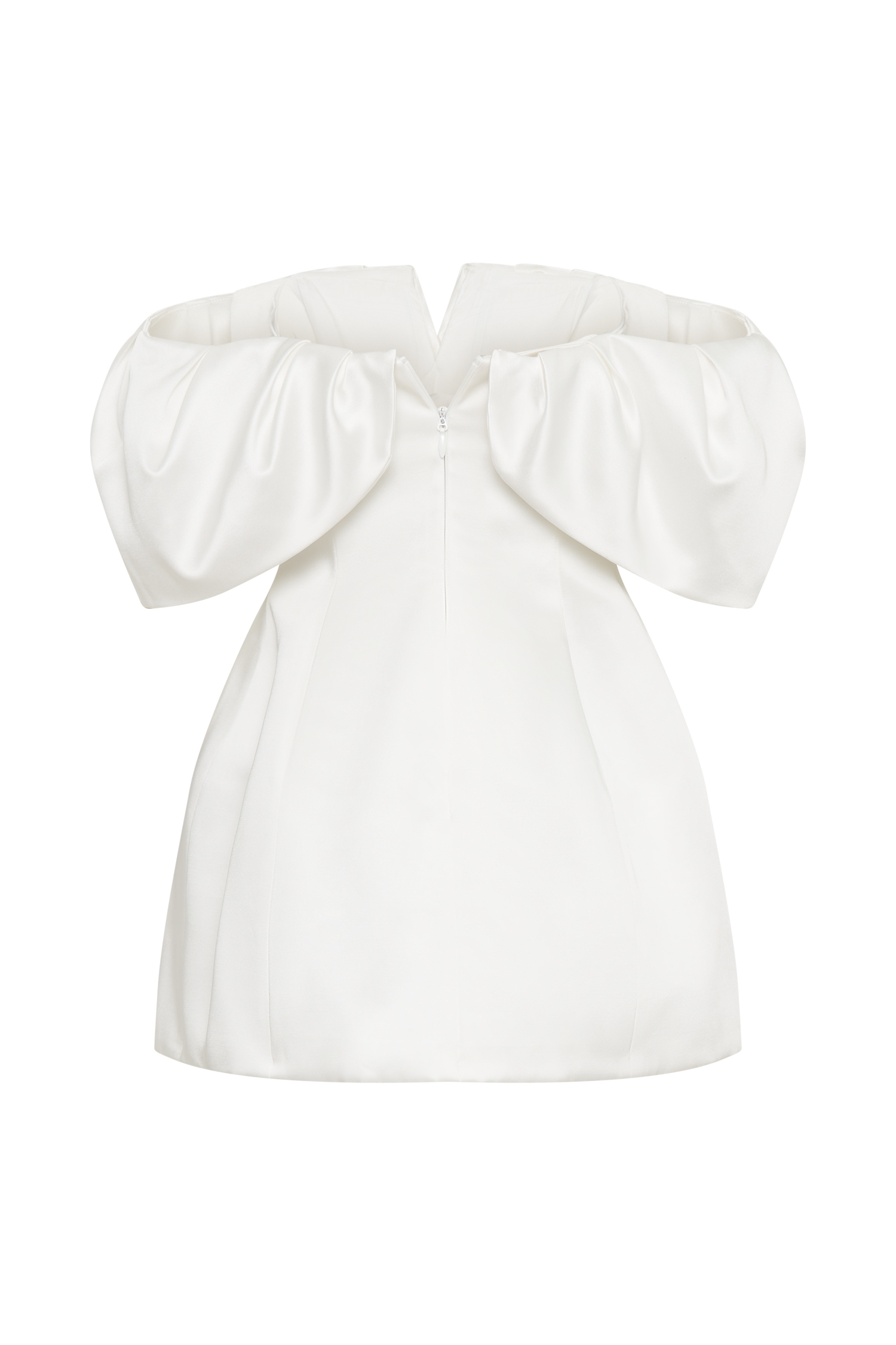 Portia Off Shoulder Satin Corset Dress - White